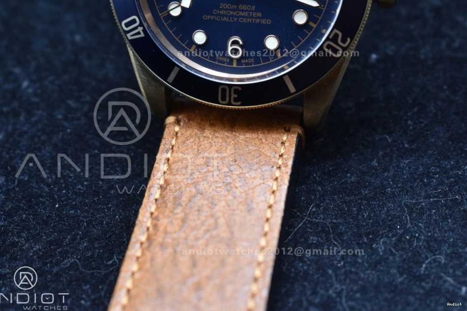 Leather Black 1:1 V3 Nato Bay Blue Strap) Bronze Brown (Free A2824 Aged on Heritage XF Edition Best Strap 0204